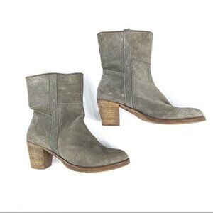 VALVERDE DEL CAMINO Grey Suede Pull‎ On Cowboy Boots 9 (40)